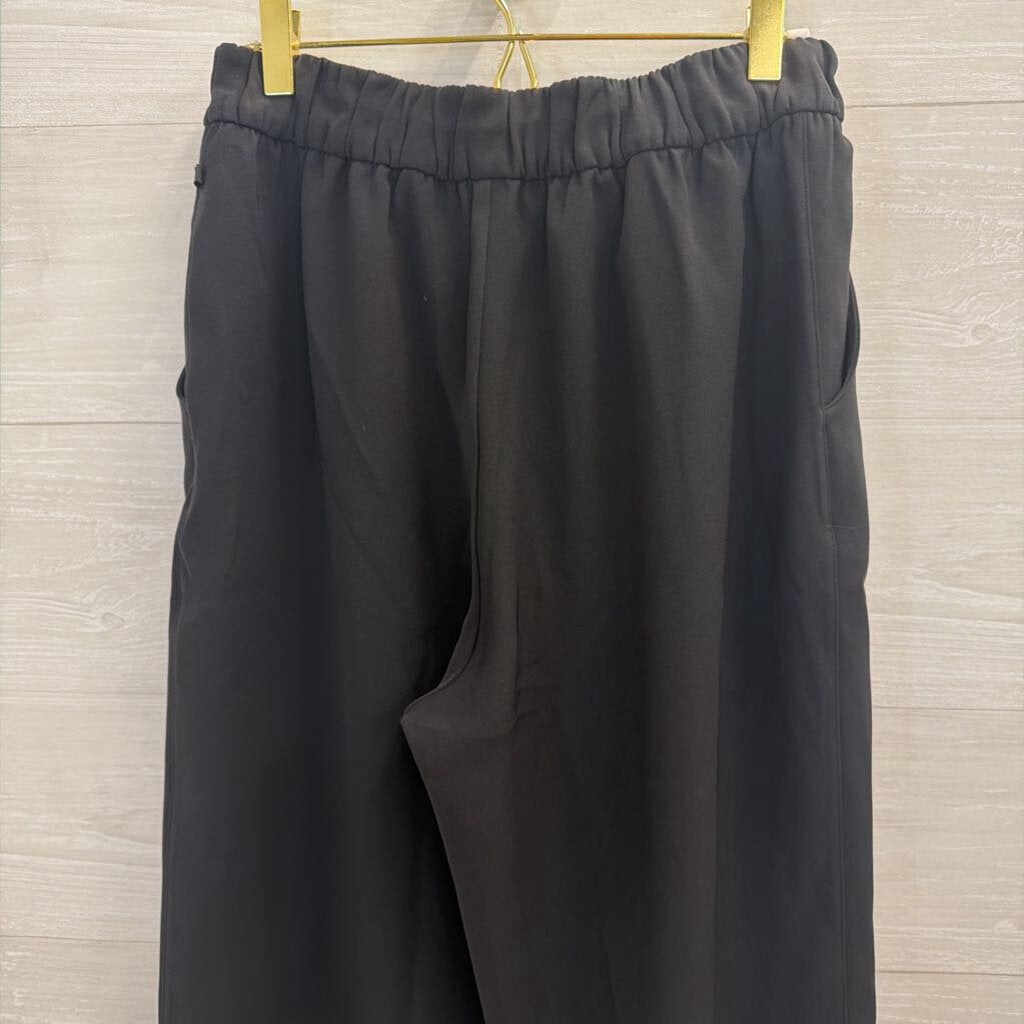 Lululemon Black Wide Leg Tie Waist Cropped Pants 8