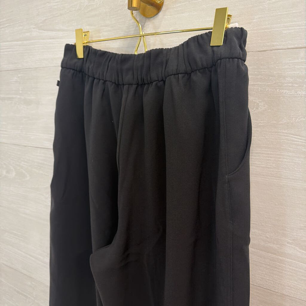 Lululemon Black Wide Leg Tie Waist Cropped Pants 8