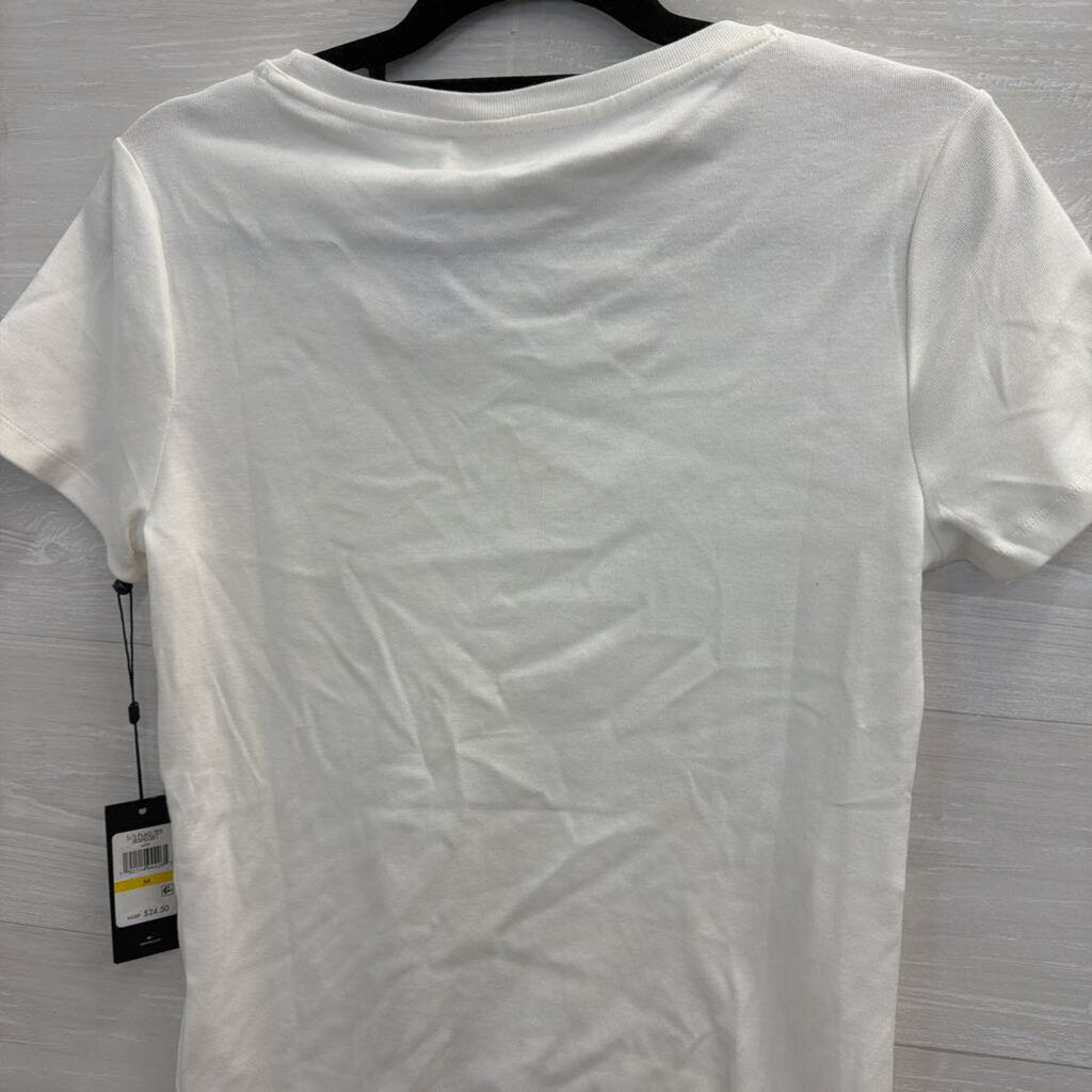 Tommy Hilfiger White Short Sleeve Top Medium