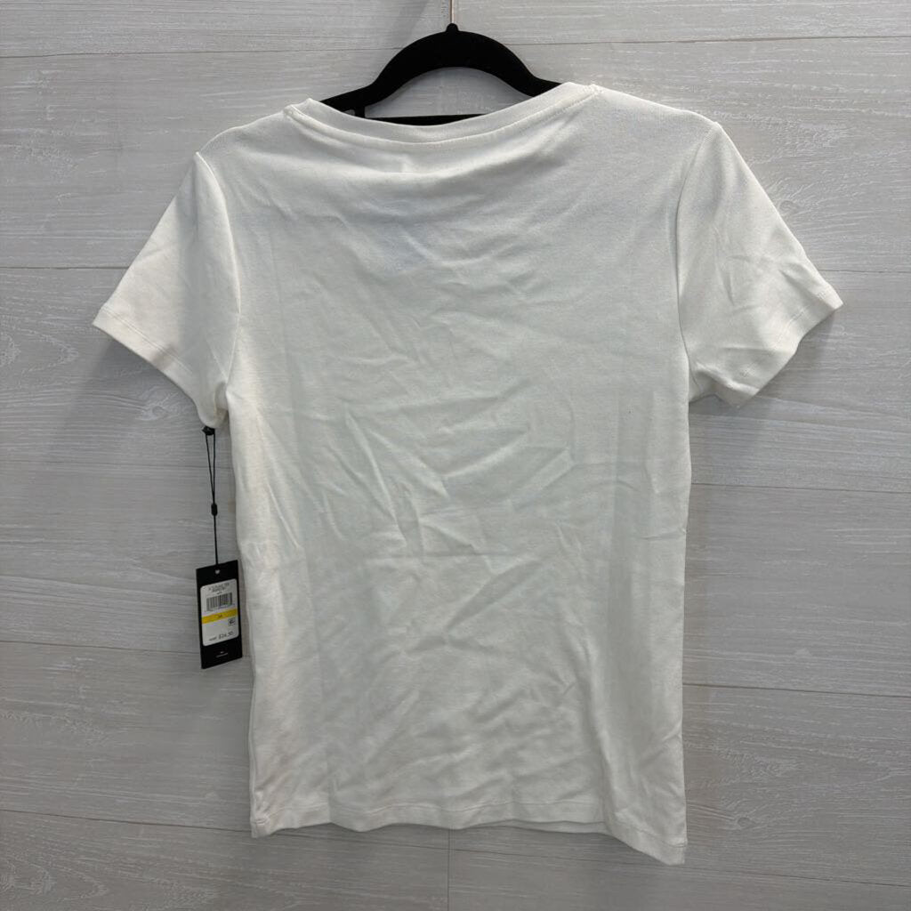 Tommy Hilfiger White Short Sleeve Top Medium