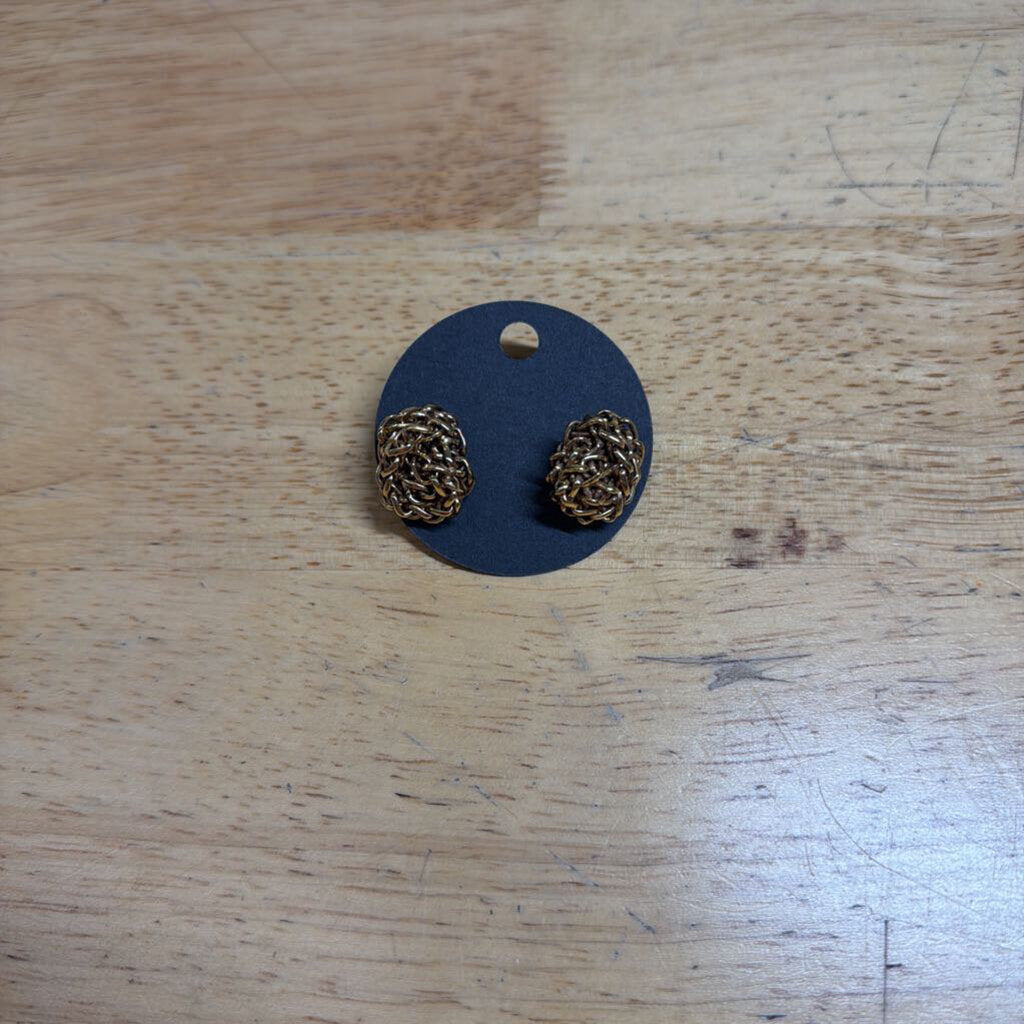 Gold Chain Stud Earrings