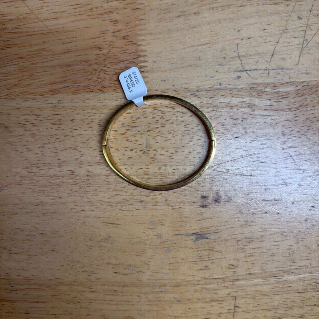 Gold Roman Numeral Bangle Bracelet