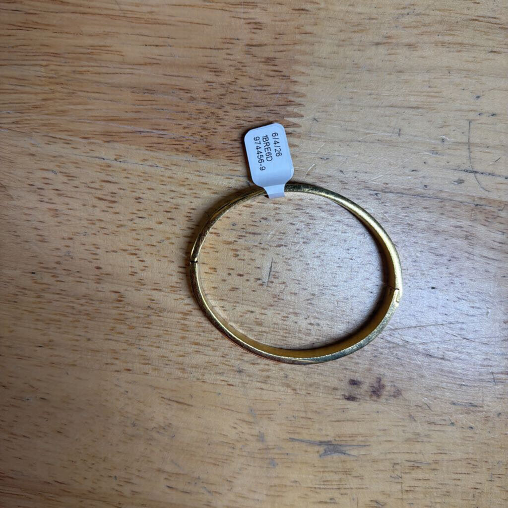 Gold Roman Numeral Bangle Bracelet