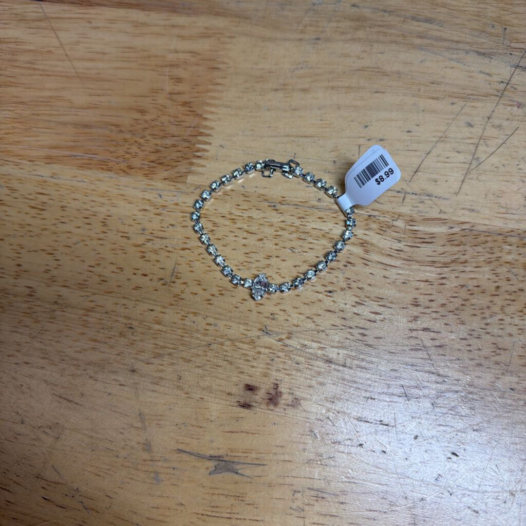 Silver/ Rhinestone Bracelet