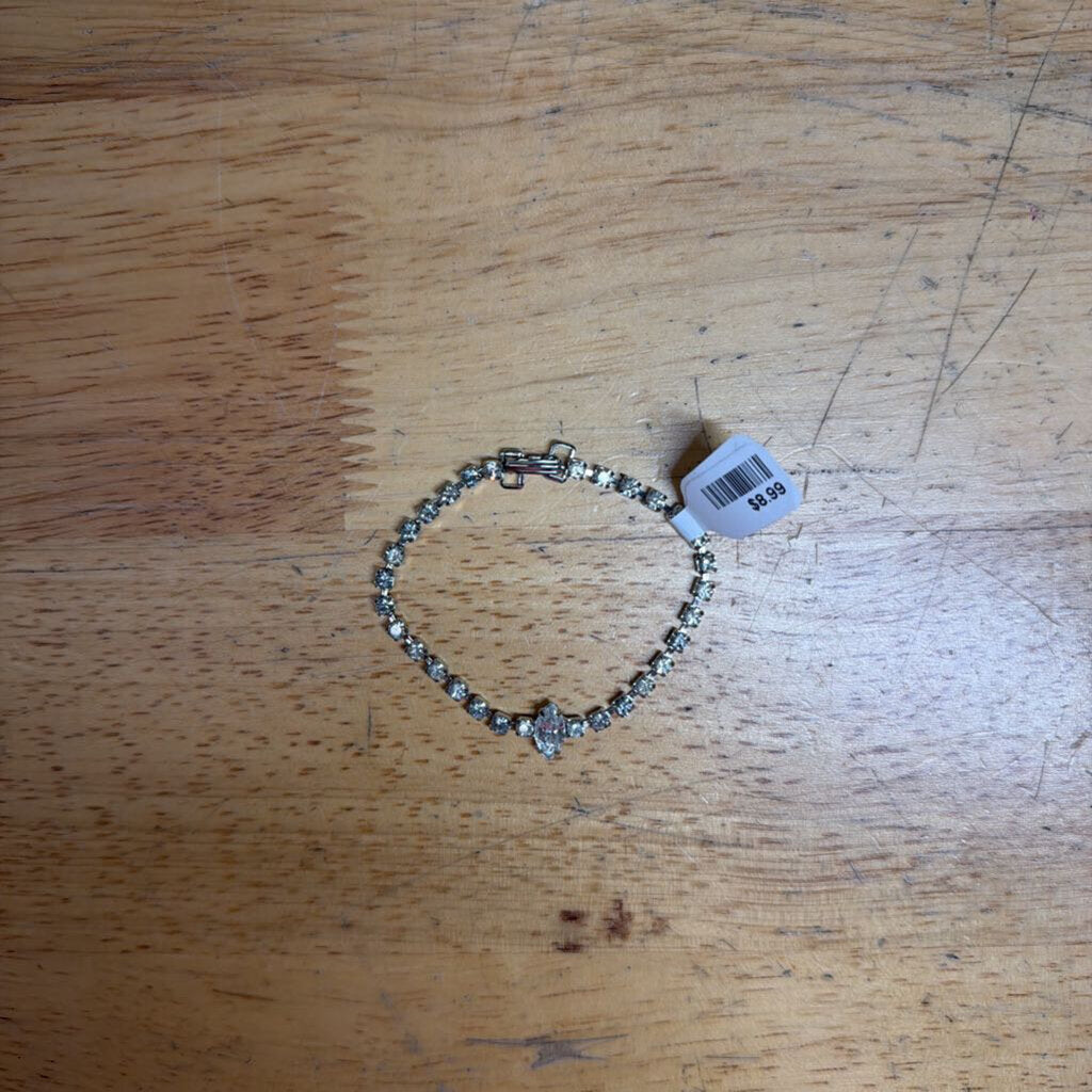 Silver/ Rhinestone Bracelet