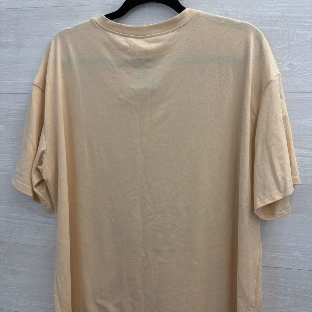 Cream/ Multi Print Short Sleeve Graphic Tee Large