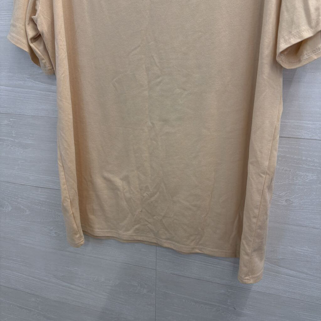 Cream/ Multi Print Short Sleeve Graphic Tee Large