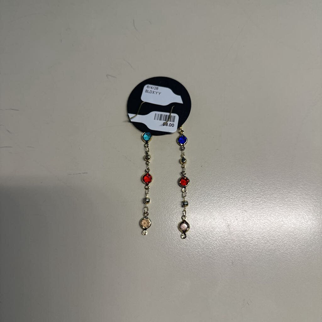 Multi Colored Stone Dangle Earrings
