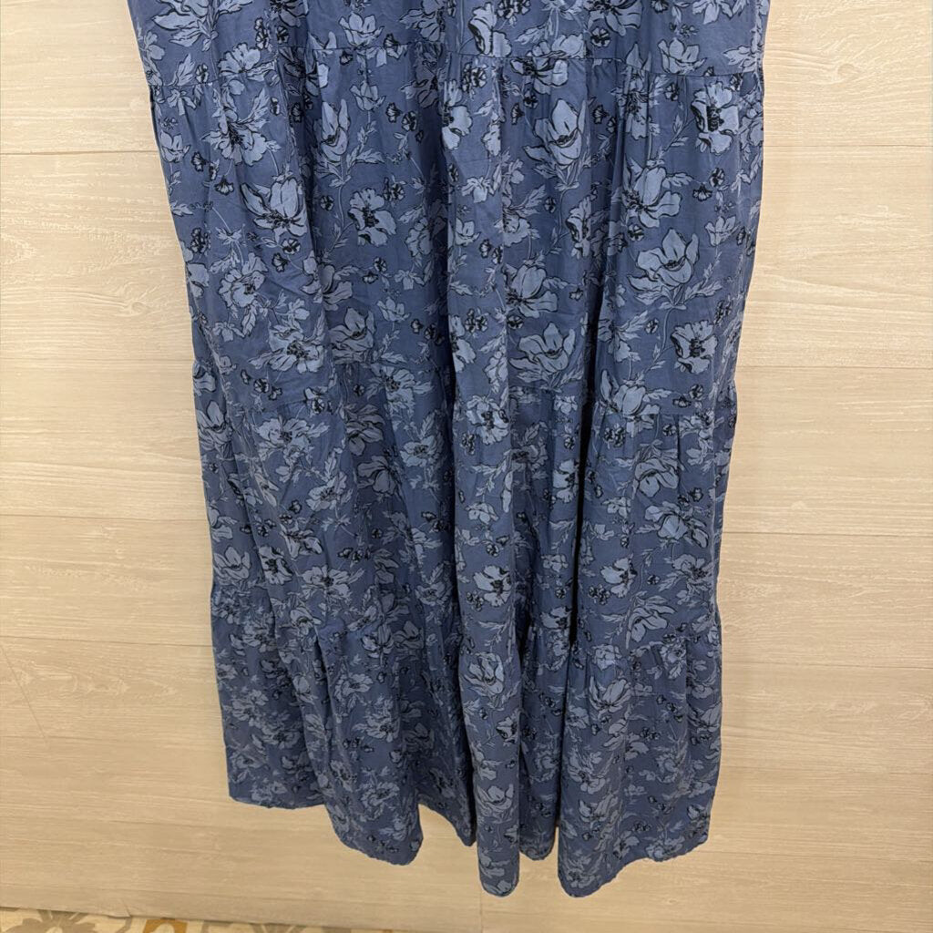Blue Print Sleeveless Maxi Dress Extra Large
