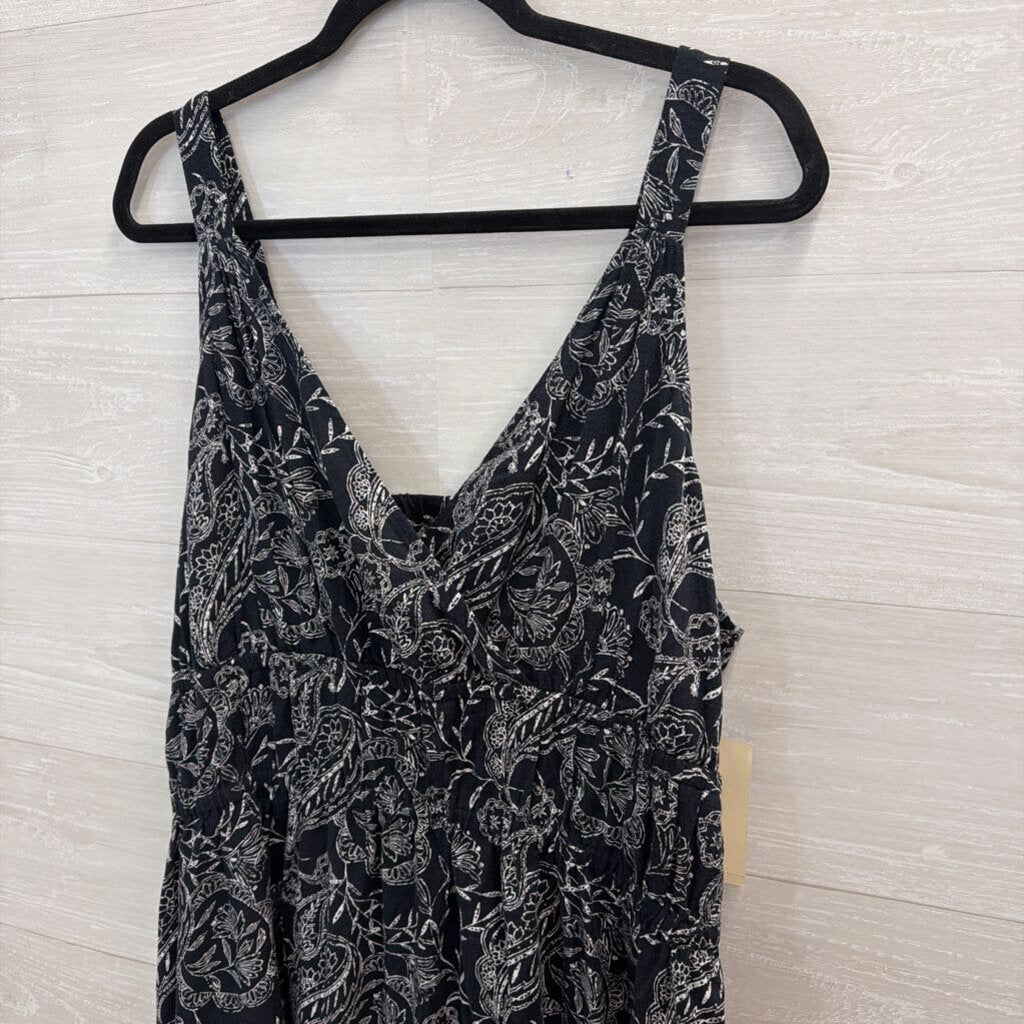 Universal Thread Navy/ White Print Sleeveless Maxi Dress Extra Large