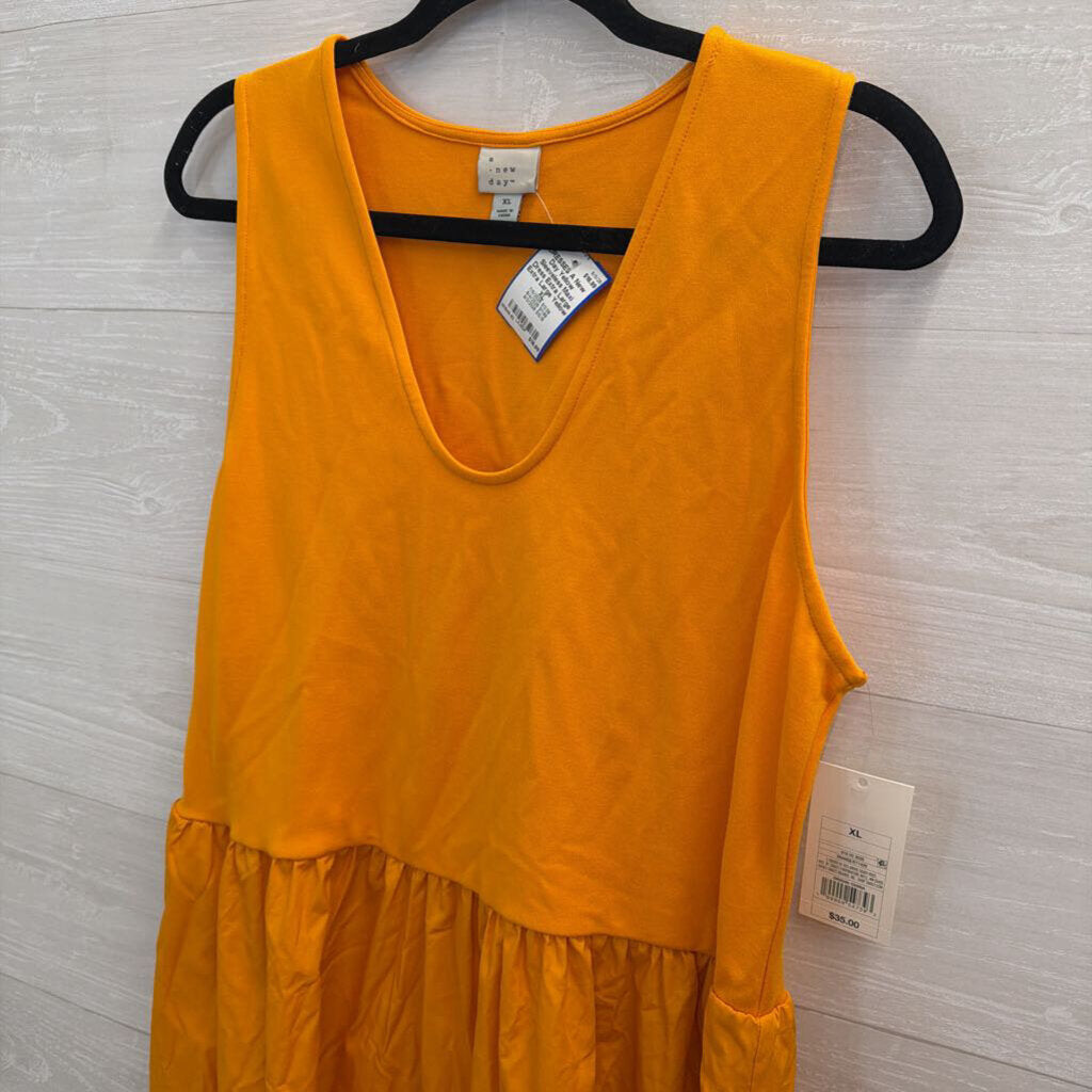 Yellow Sleeveless Maxi Dress Extra Large Extra Large