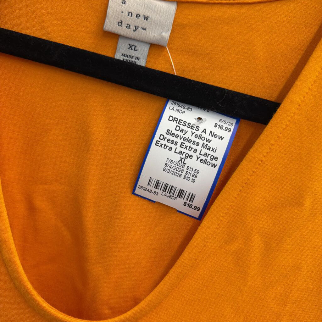 Yellow Sleeveless Maxi Dress Extra Large Extra Large