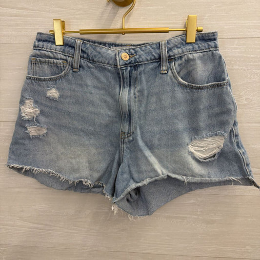 Hollister Light Wash Curvy Ultra High Rise Vintage Relaxed Mom Shorts 29