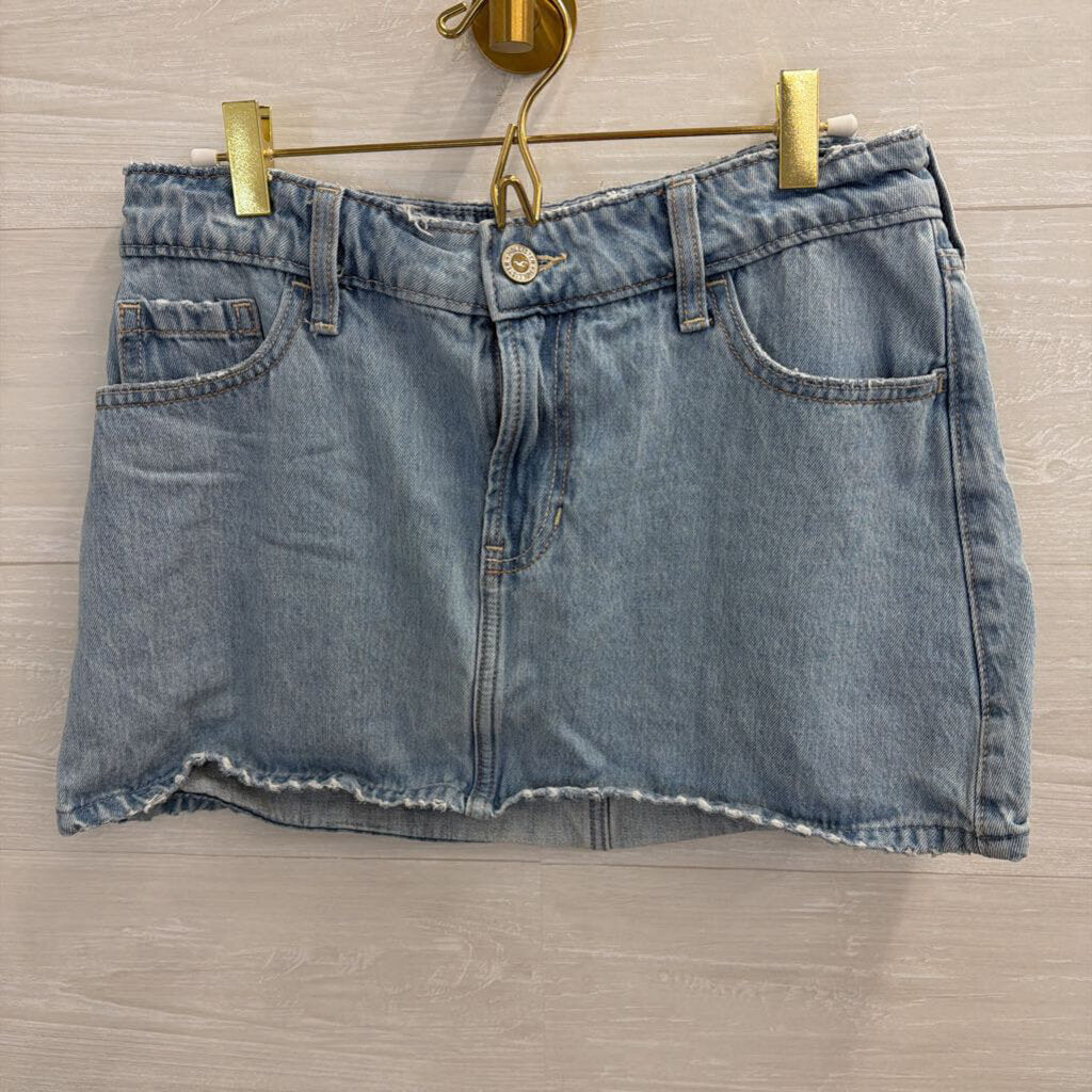 Hollister Light Wash Denim Mini Skirt 29