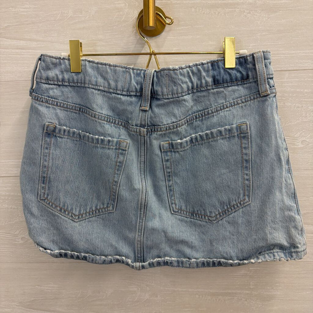 Hollister Light Wash Denim Mini Skirt 29