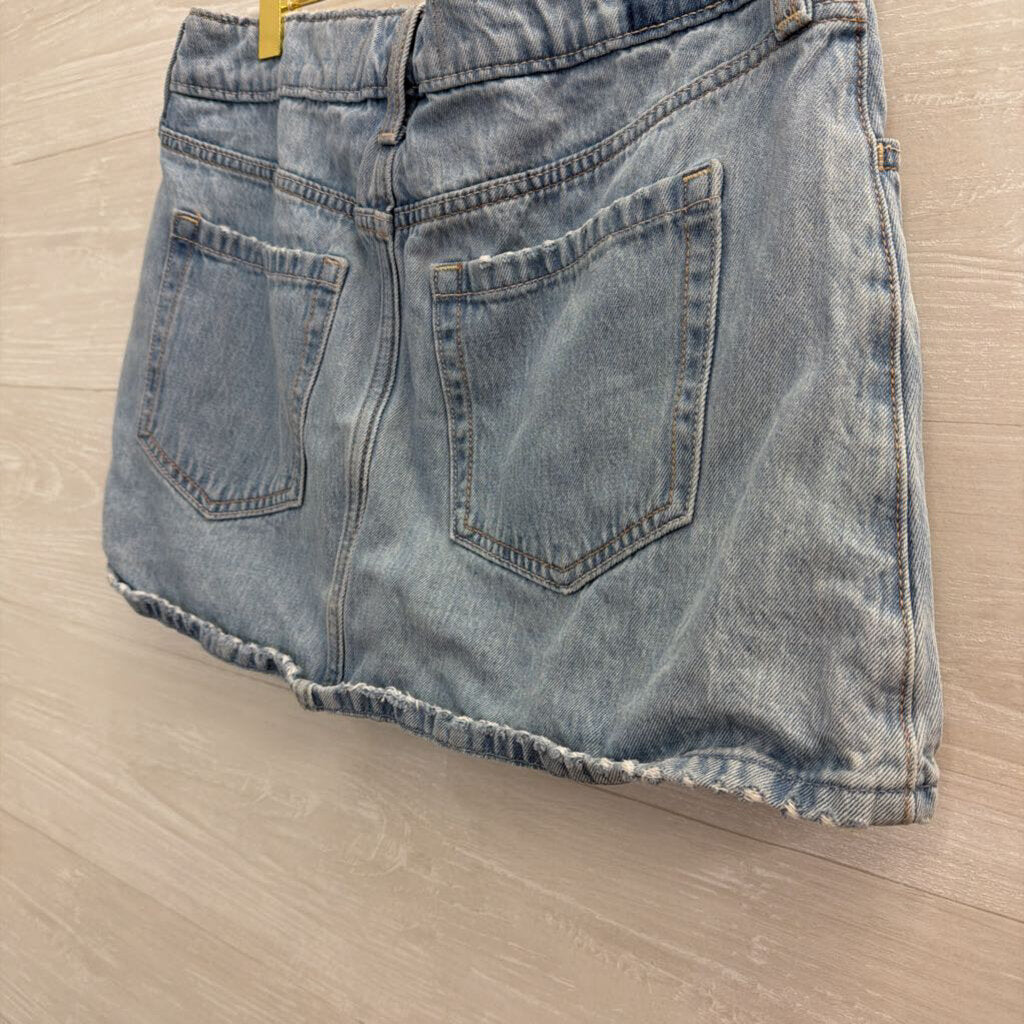 Hollister Light Wash Denim Mini Skirt 29