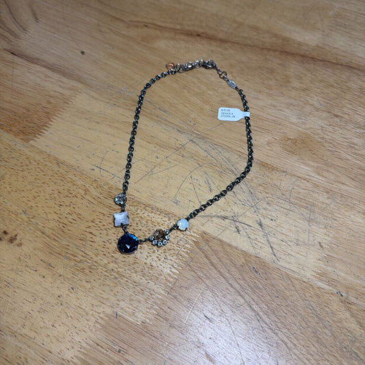 Sabika Silver/ Multi Stone Necklace