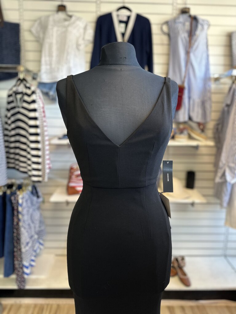 Lulus Black Sleeveless V Neck Fitted Long Formal Dress Small