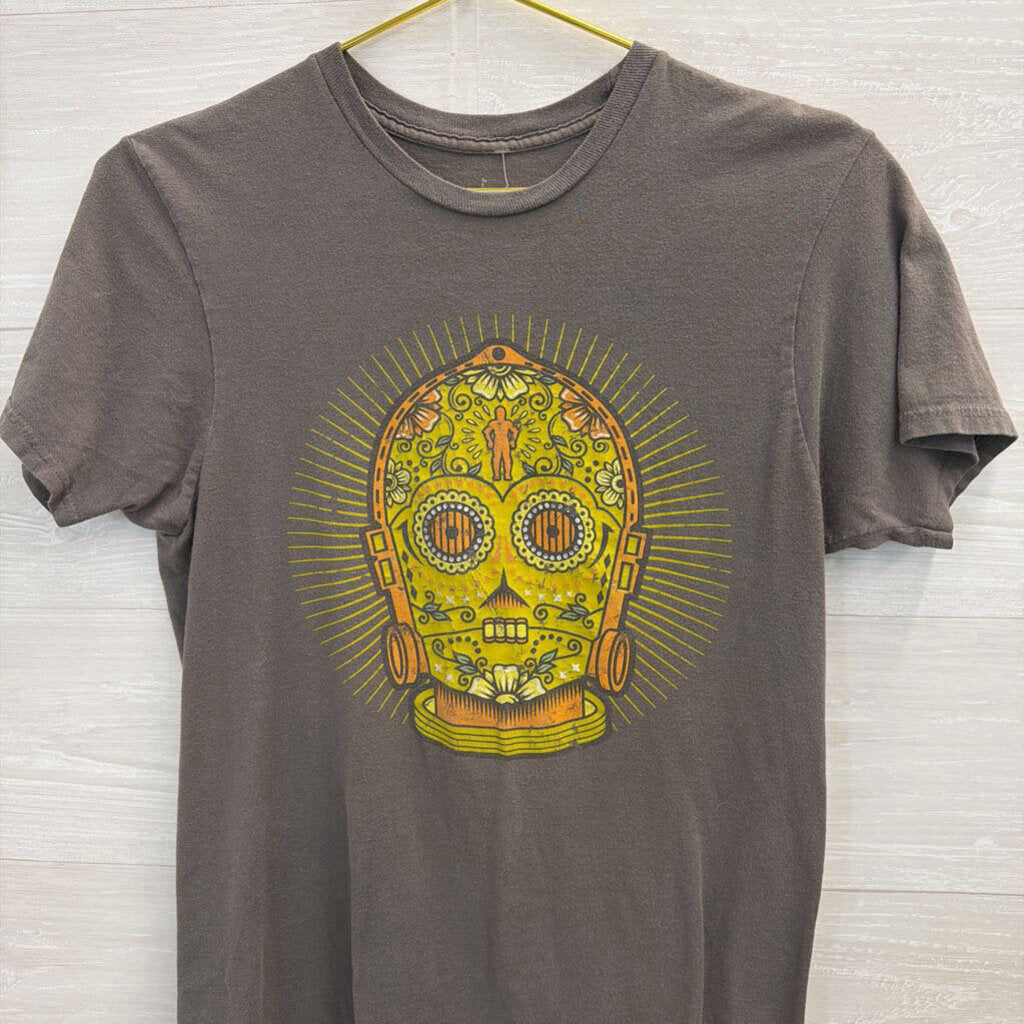 Disney Grey/ Multi C-3PO Short Sleeve Graphic Tee Small
