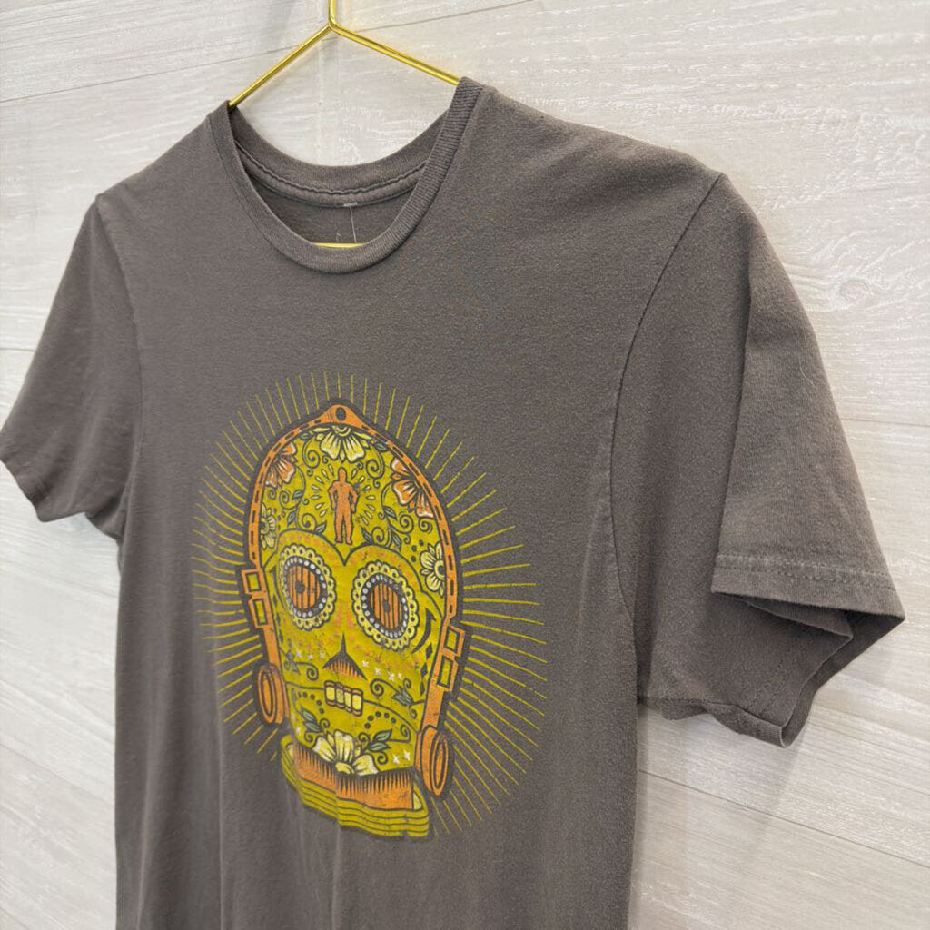Disney Grey/ Multi C-3PO Short Sleeve Graphic Tee Small