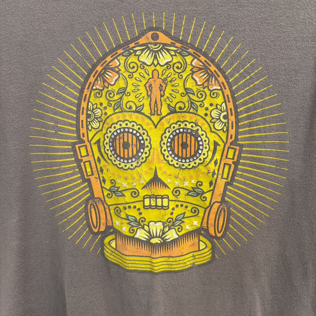 Disney Grey/ Multi C-3PO Short Sleeve Graphic Tee Small