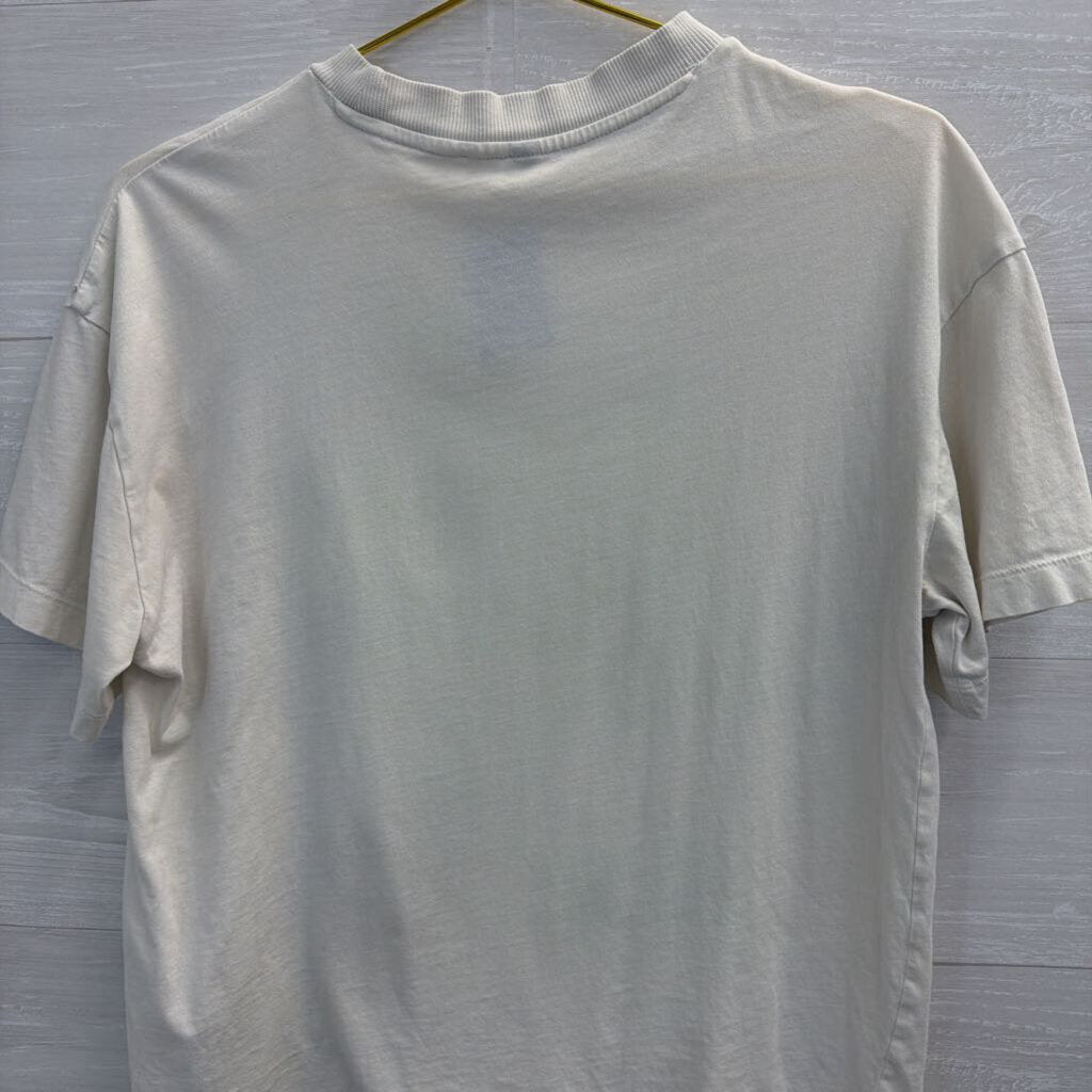 Cream/ Green Bambi Short Sleeve Graphic Tee Small