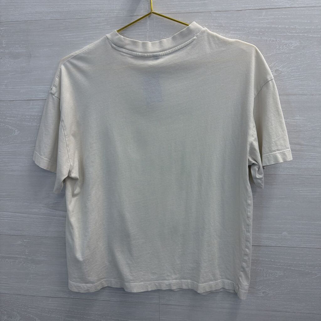 Cream/ Green Bambi Short Sleeve Graphic Tee Small