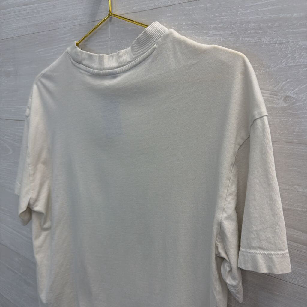 Cream/ Green Bambi Short Sleeve Graphic Tee Small