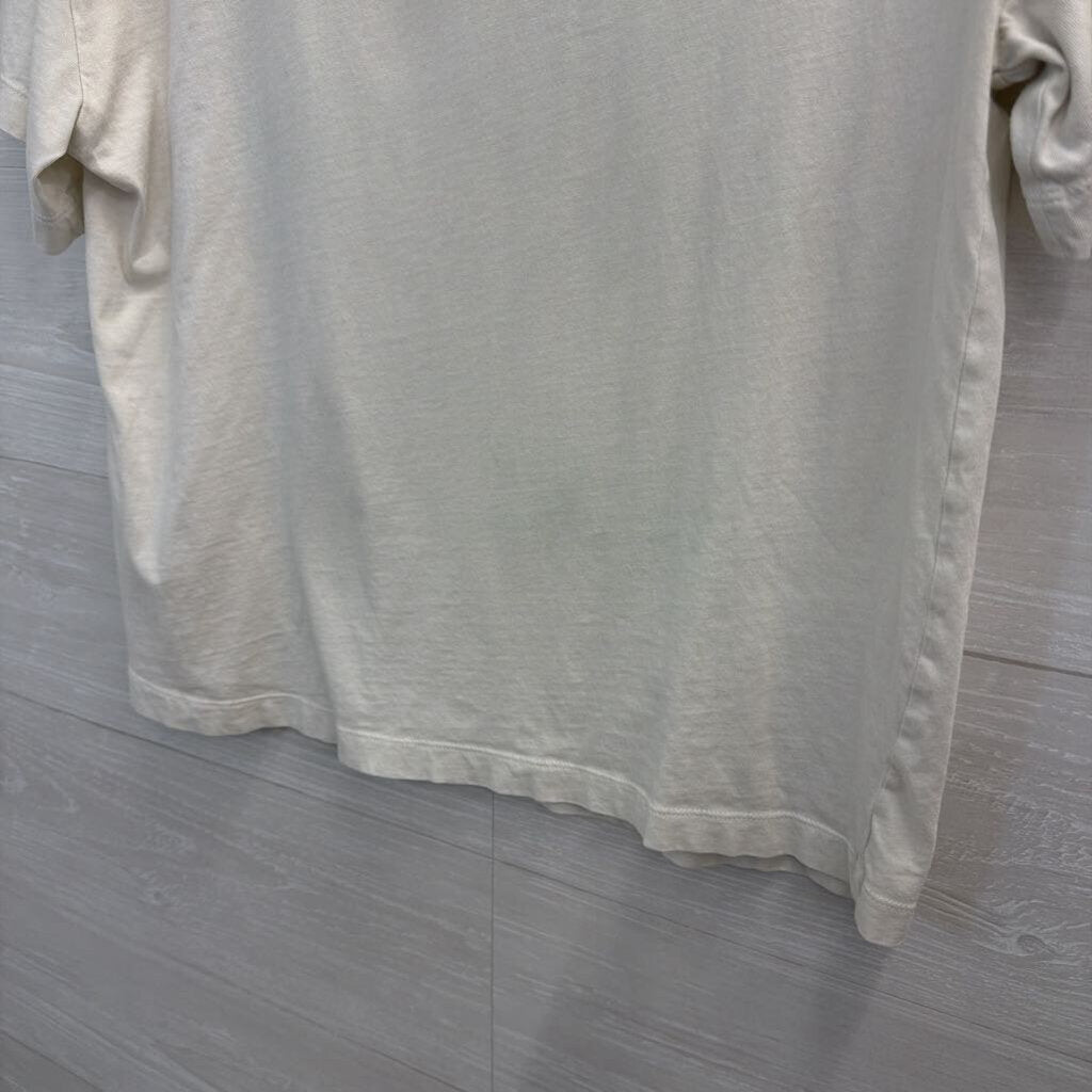 Cream/ Green Bambi Short Sleeve Graphic Tee Small