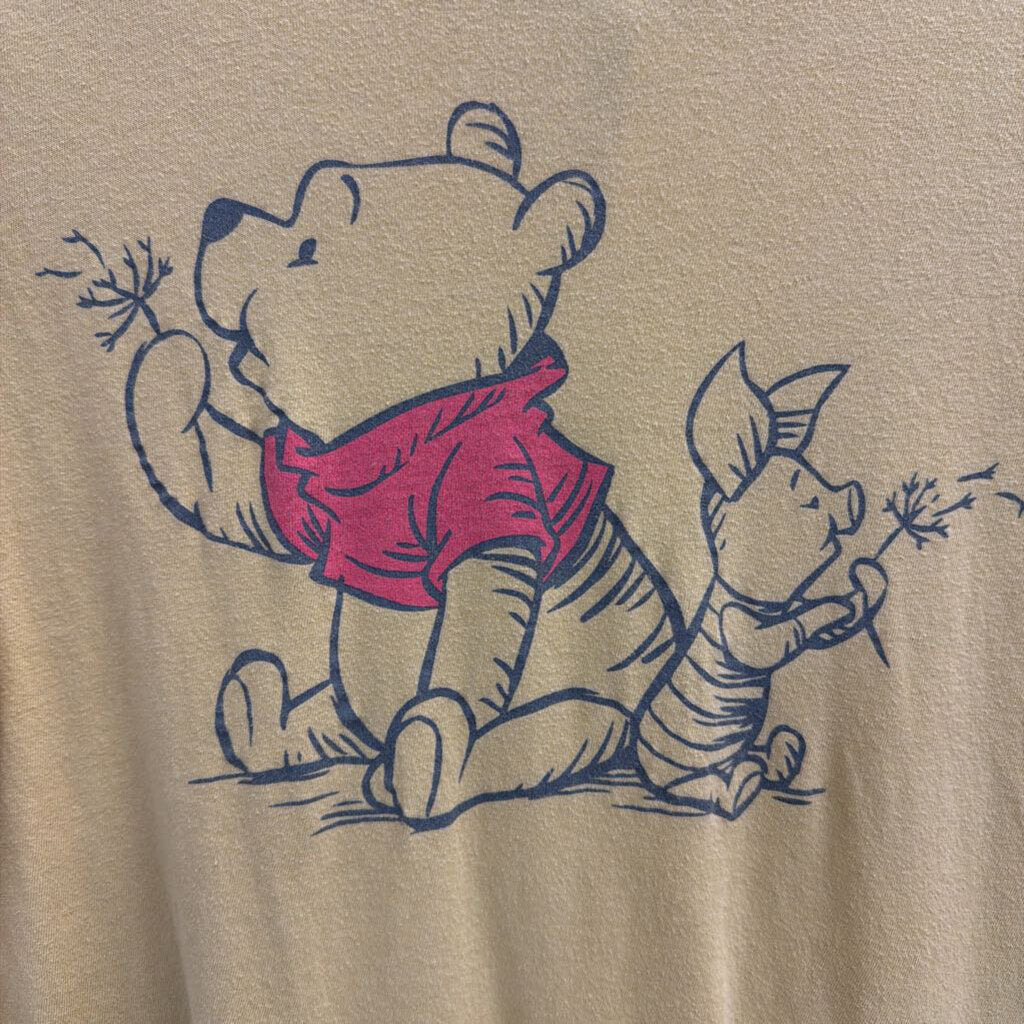 Disney Yellow Winnie The Pooh Short Sleeve Graphic Tee Medium