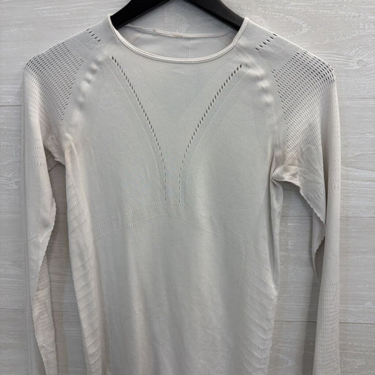 Lululemon White Long Sleeve Athletic Top Small