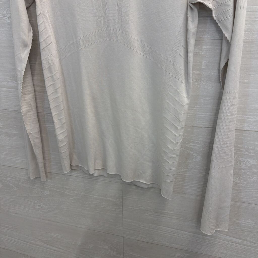 Lululemon White Long Sleeve Athletic Top Small