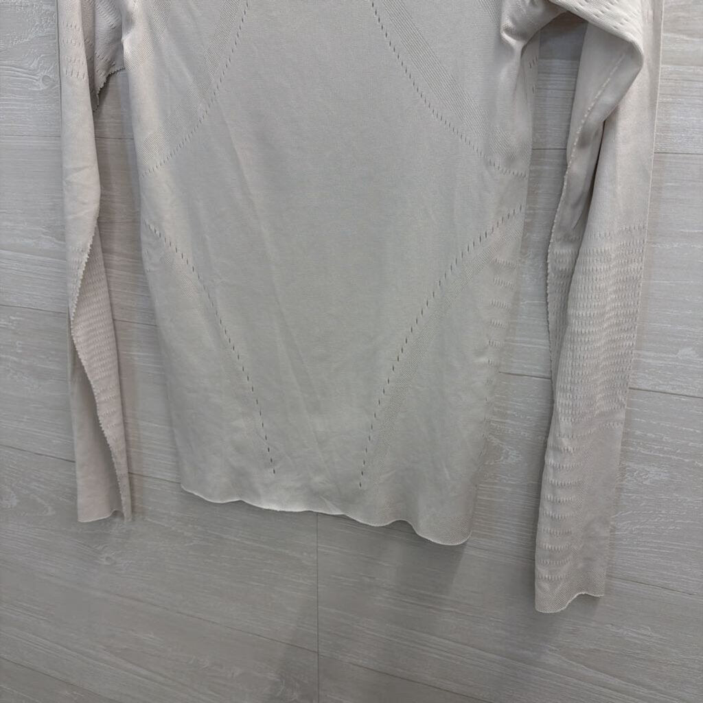 Lululemon White Long Sleeve Athletic Top Small