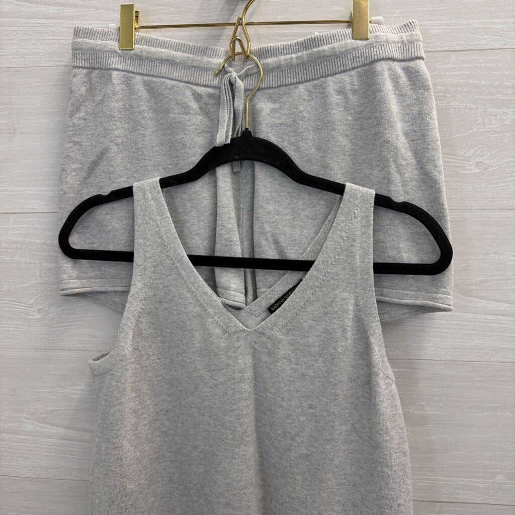Banana Republic Grey Knit Tank/ Shorts Lounge Set Small