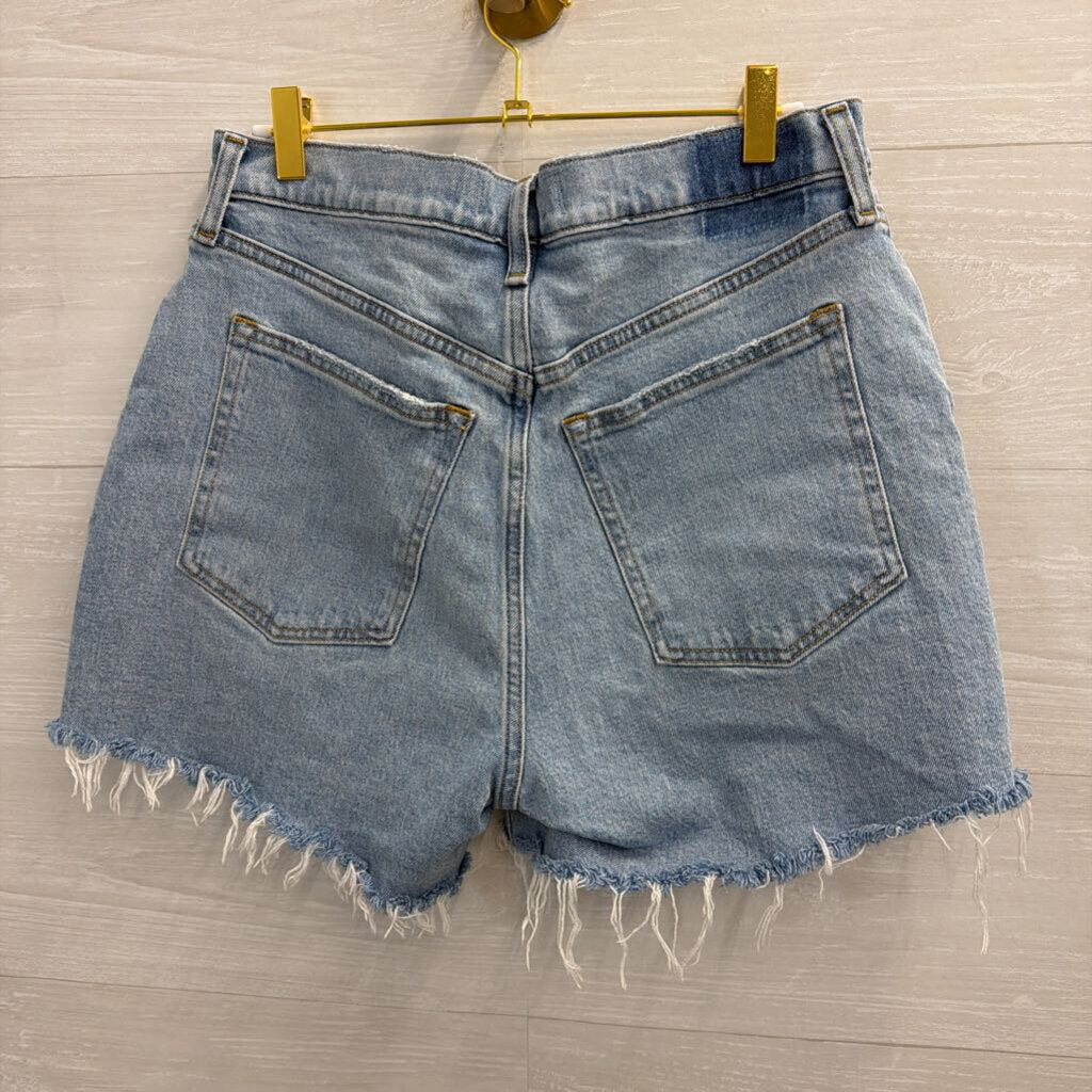 Abercrombie and Fitch Light Wash Distressed The 4" Mom Shorts 30