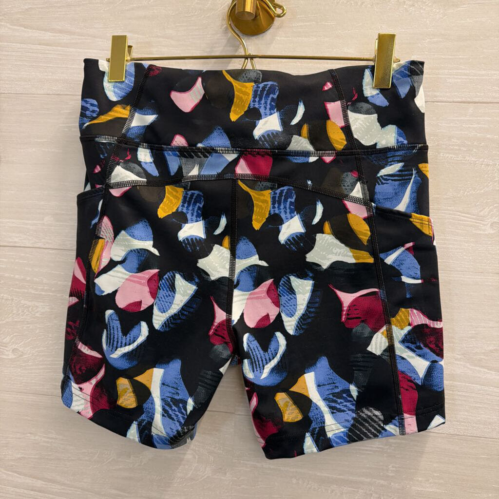 Brooks Blue/ Multi Print Athletic Shorts Large