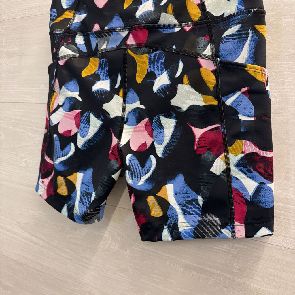 Brooks Blue/ Multi Print Athletic Shorts Large