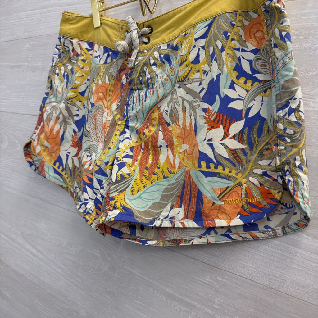Patagonia White/ Multi Print Athletic Shorts 8