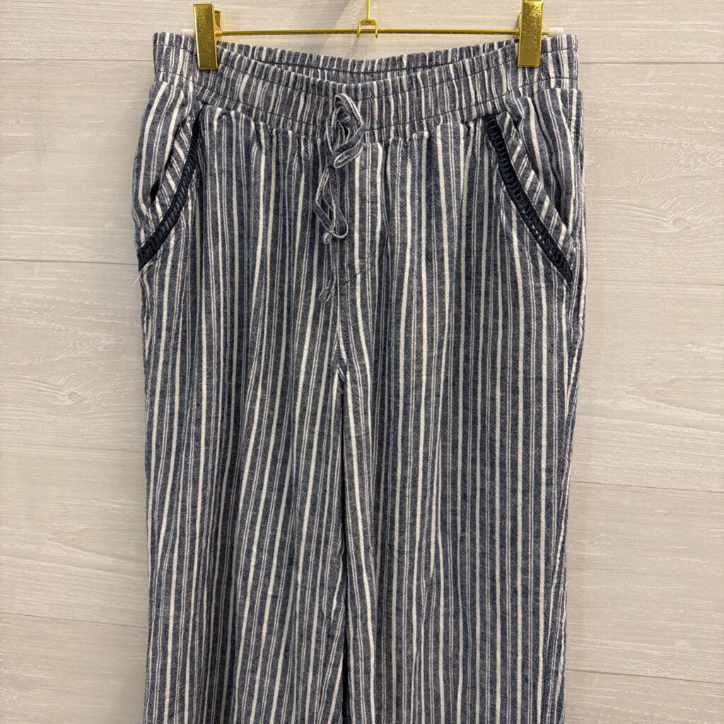 Briggs Blue/ White Striped Pull On Pants Medium