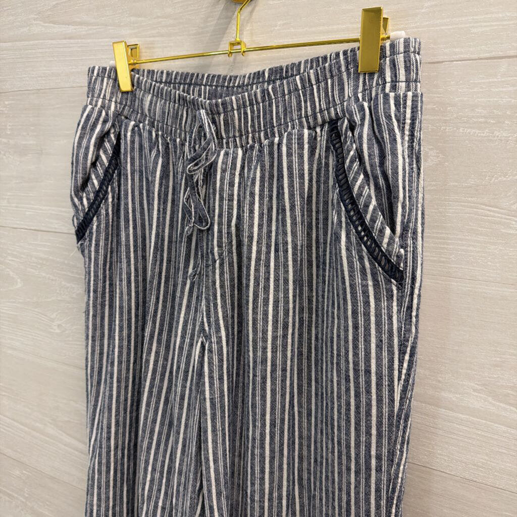 Briggs Blue/ White Striped Pull On Pants Medium