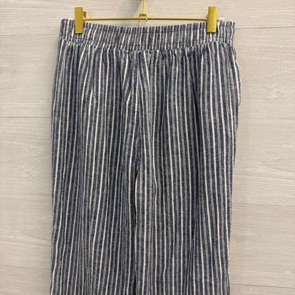 Briggs Blue/ White Striped Pull On Pants Medium