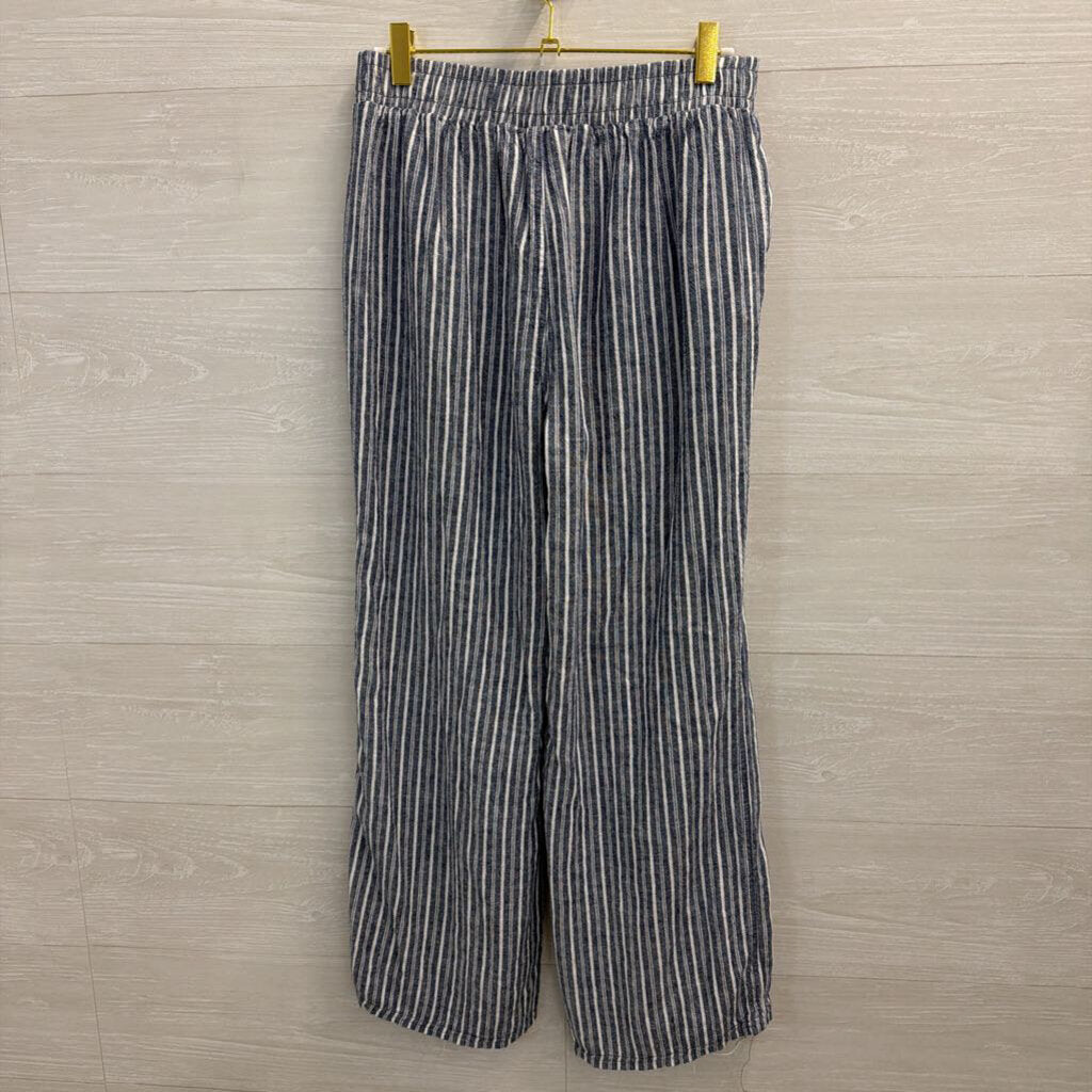 Briggs Blue/ White Striped Pull On Pants Medium