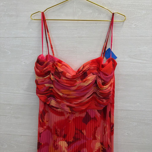 X by Xscape Pink/ Multi Print Pleated Skirt Maxi Dress 16