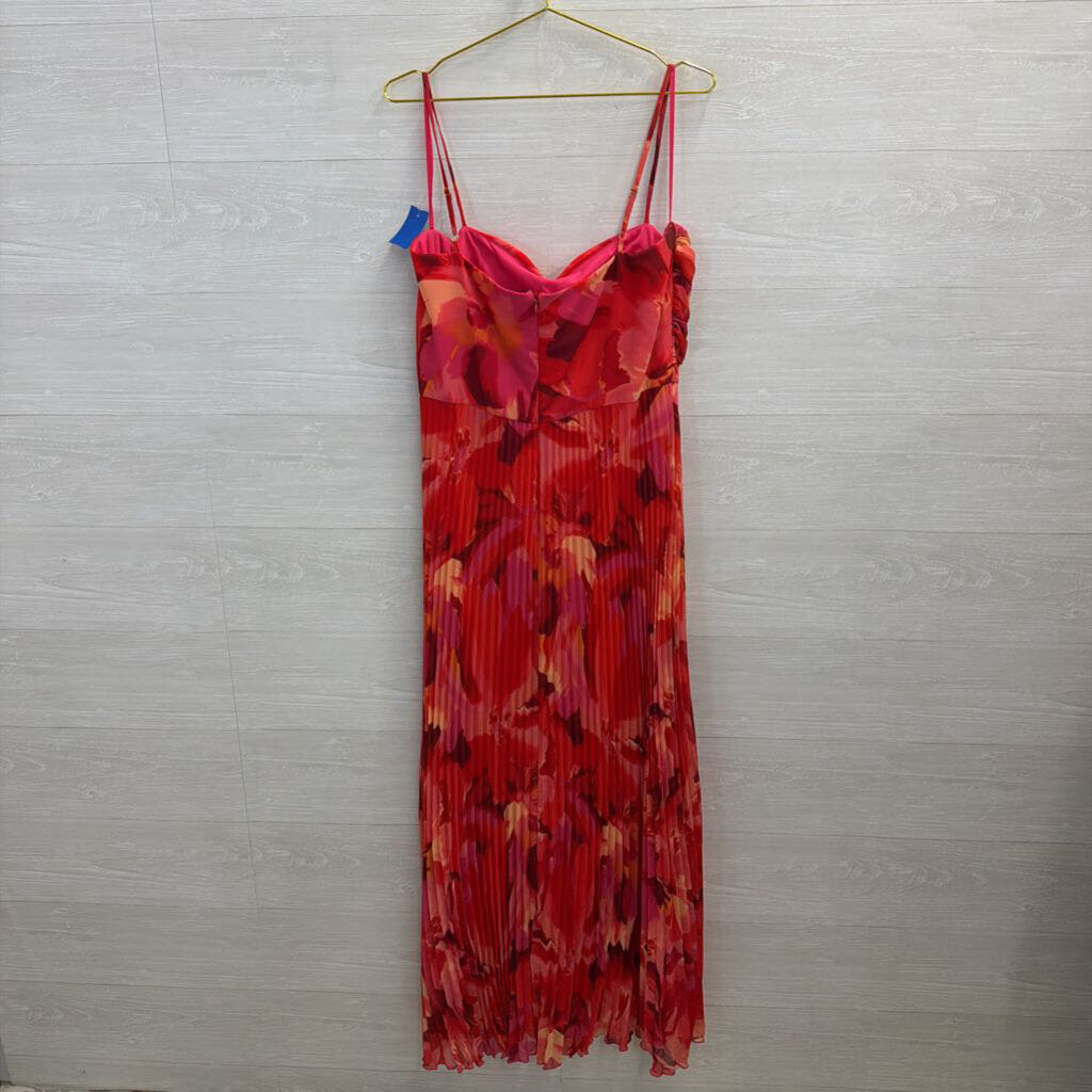 X by Xscape Pink/ Multi Print Pleated Skirt Maxi Dress 16