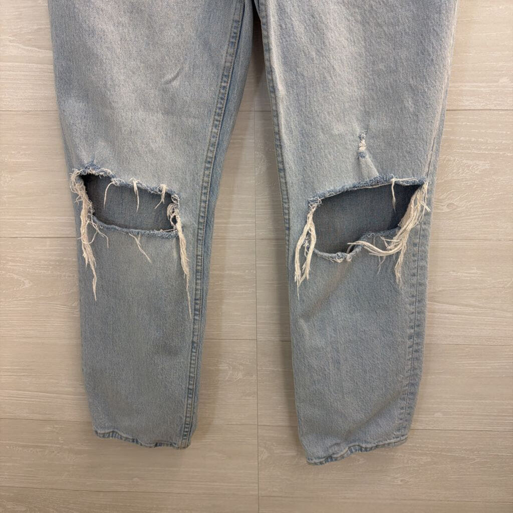 Abercrombie and Fitch Light Wash The 90s Straight Ultra High Rise Jeans 29