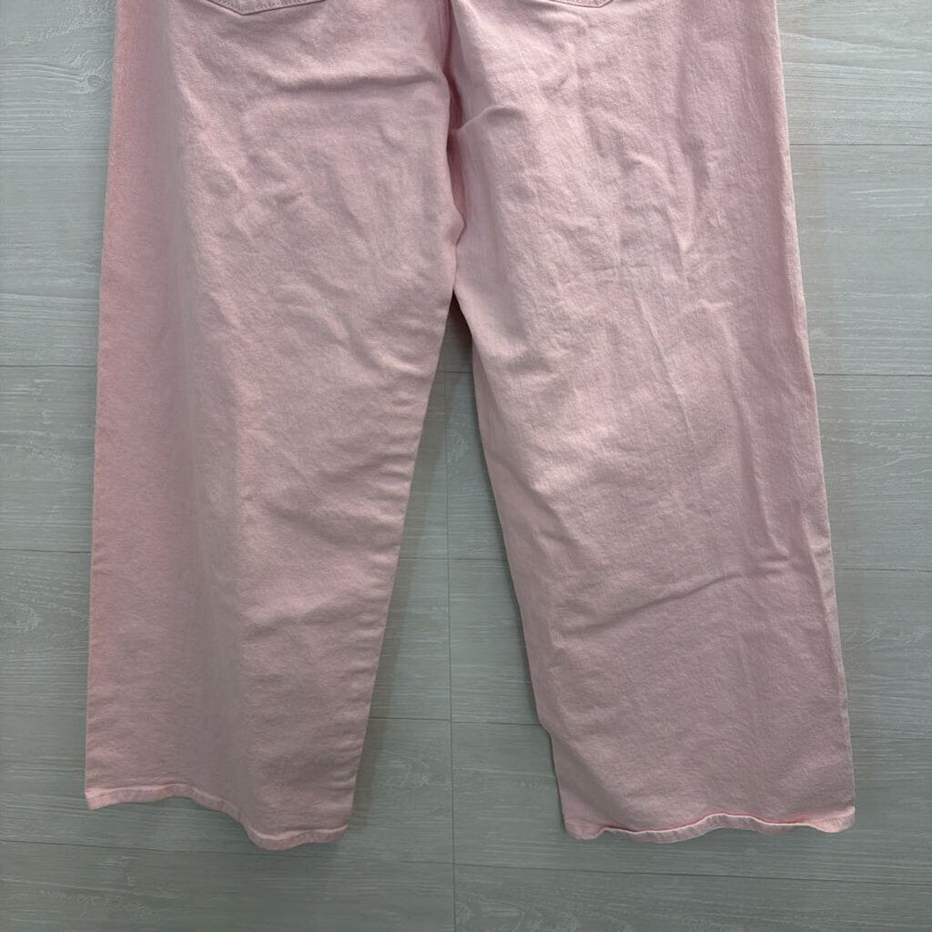 Pink Wide Leg Denim Jeans 8