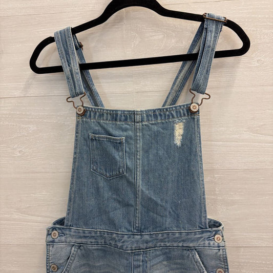 Hollister Light Wash Denim Skirt Overall Dress Medium