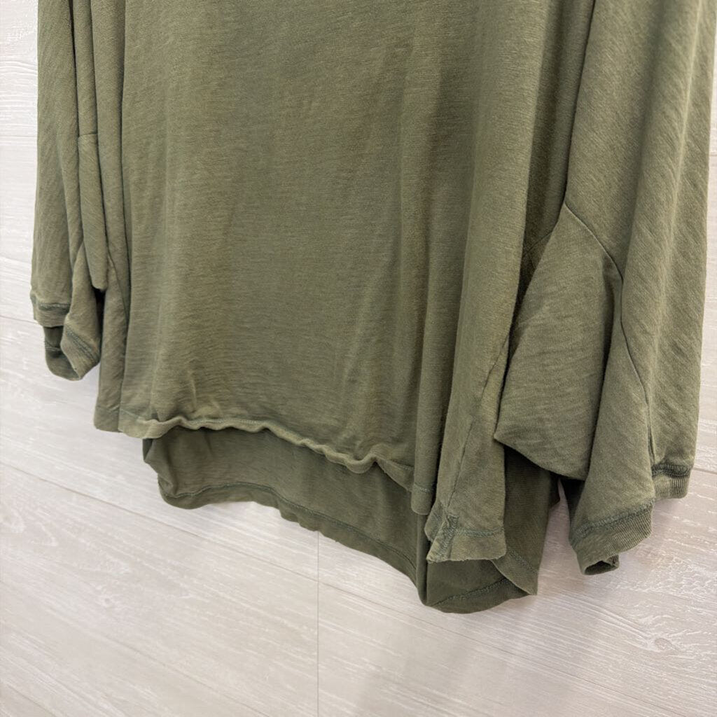 Aerie Green Short Sleeve Slouchy Top Extra Small