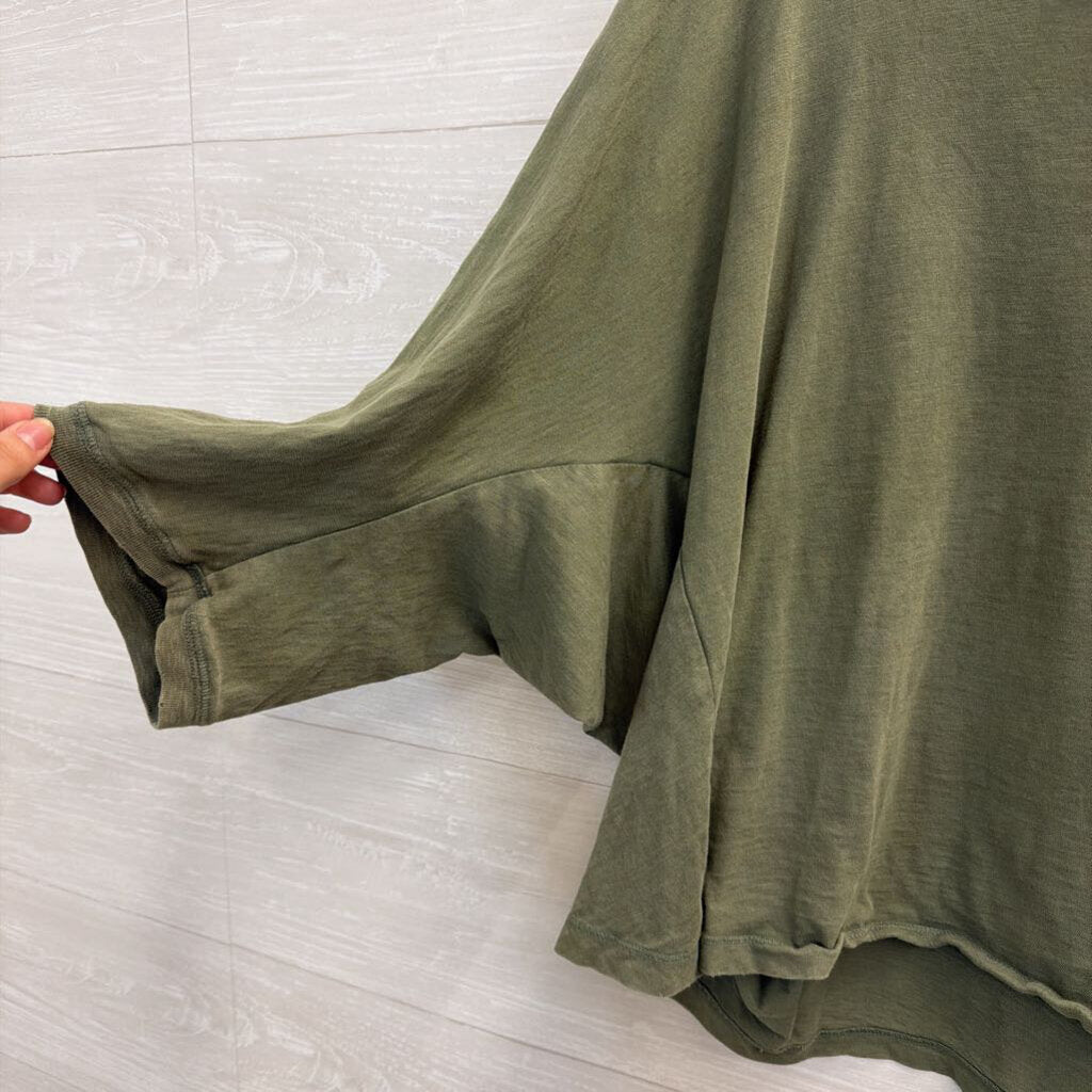 Aerie Green Short Sleeve Slouchy Top Extra Small