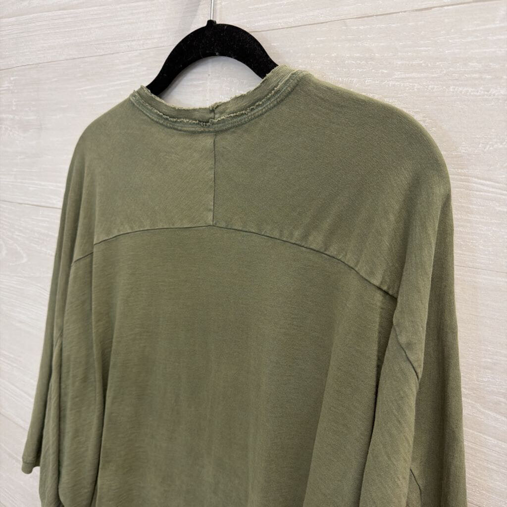 Aerie Green Short Sleeve Slouchy Top Extra Small